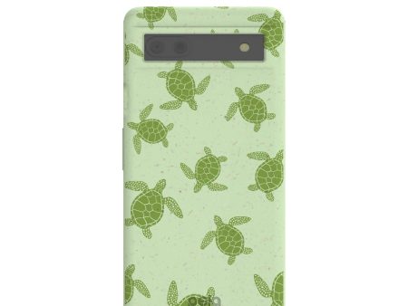 Sage Green Tiny Turtles Google Pixel 6a Case Fashion