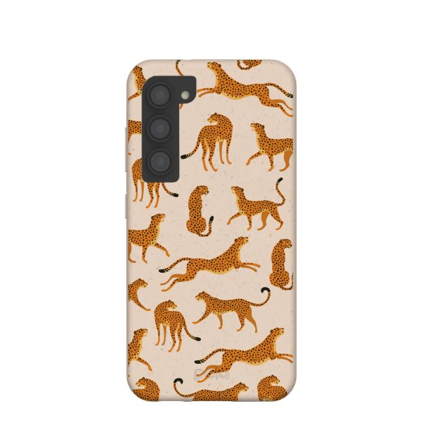 Seashell Wild Cats Samsung Galaxy S23 Case Discount