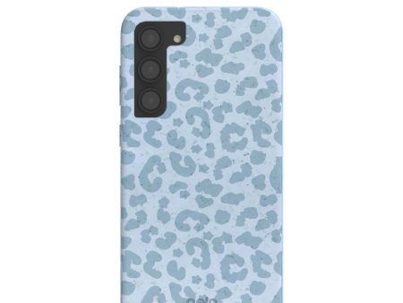 Powder Blue Sky Leopard Samsung Galaxy S23+(Plus) Case Hot on Sale