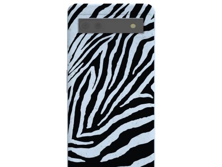 Powder Blue Zebra Google Pixel 6a Case Online Hot Sale