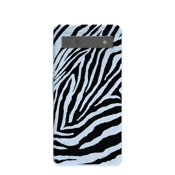 Powder Blue Zebra Google Pixel 6a Case Online Hot Sale