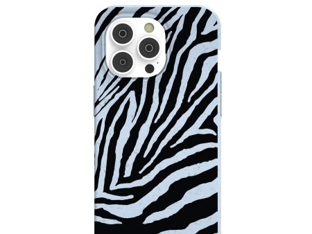 Powder Blue Zebra iPhone 14 Pro Case with MagSafe Module Online Hot Sale