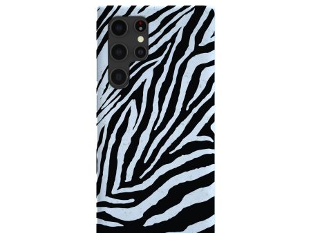 Powder Blue Zebra Samsung Galaxy S22 Ultra Case For Cheap