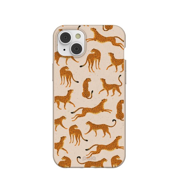 Seashell Wild Cats iPhone 14 Plus Case with MagSafe Module Cheap