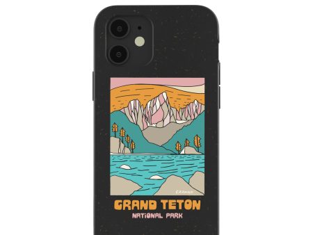 Black Grand Teton iPhone 12  iPhone 12 Pro Case Fashion