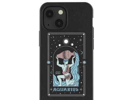 Black Aquarius iPhone 13 Mini Case Fashion