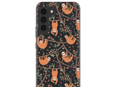 Black Jungle Sloths Samsung Galaxy S22 Case For Cheap