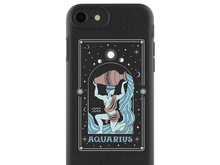 Black Aquarius iPhone 6 6s 7 8 SE Case For Cheap