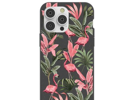 Black Flamingo Party iPhone 14 Pro Max Case with MagSafe Module Sale