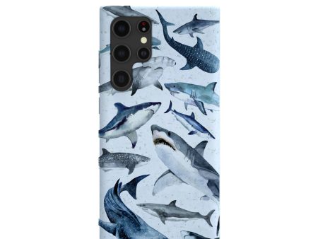 Powder Blue Sharks Samsung Galaxy S22 Ultra Case Online