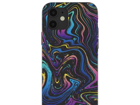 Black Galaxy Swirls iPhone 12  iPhone 12 Pro Case Online Hot Sale