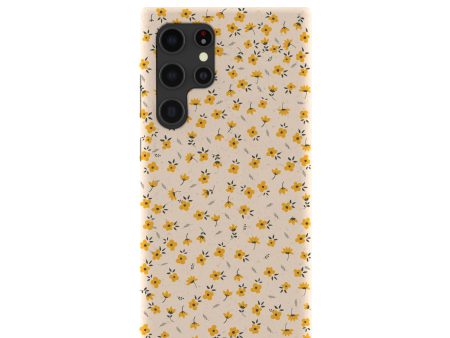 Seashell Little Yellow Flowers Samsung Galaxy S22 Ultra Case Discount