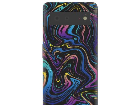 Black Galaxy Swirls Google Pixel 6 Case For Sale