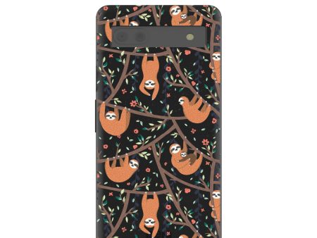 Black Jungle Sloths Google Pixel 6a Case Sale