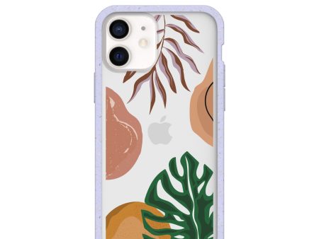 Clear Abstract Botanics iPhone 12  iPhone 12 Pro Case With Lavender Ridge Cheap