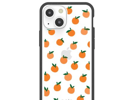 Clear Oranges iPhone 13 Mini Case With Black Ridge Online now