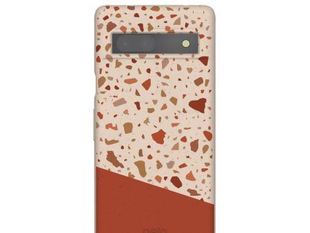 Seashell Clay Terrazzo Google Pixel 7a Case Discount