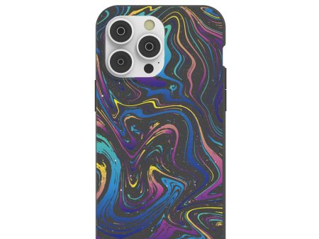 Black Galaxy Swirls iPhone 14 Pro Max Case with MagSafe Module Discount