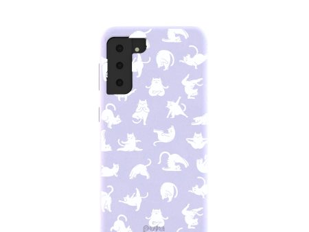 Lavender Yoga Cat Samsung Galaxy S21+(Plus) Case For Sale