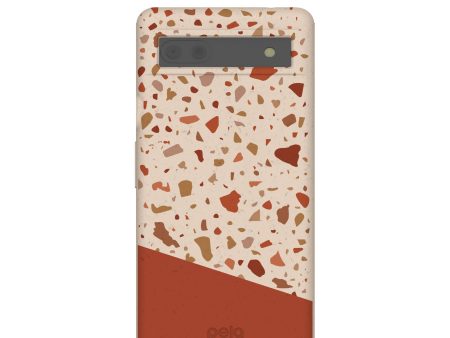 Seashell Clay Terrazzo Google Pixel 6a Case Hot on Sale