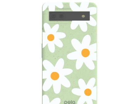 Sage Green Daisy Google Pixel 6a Case Fashion