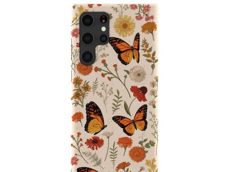 Seashell Monarch Butterfly Samsung Galaxy S22 Ultra Case For Discount