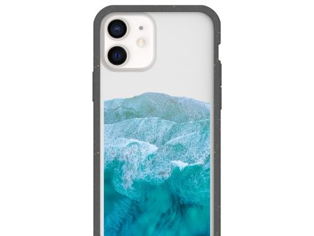 Clear Waves iPhone 12  iPhone 12 Pro Case With Black Ridge For Sale