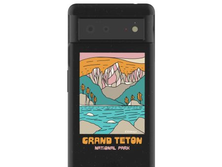 Black Grand Teton Google Pixel 6 Case For Sale