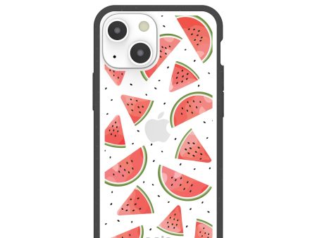 Clear Watermelon iPhone 13 Mini Case With Black Ridge Fashion