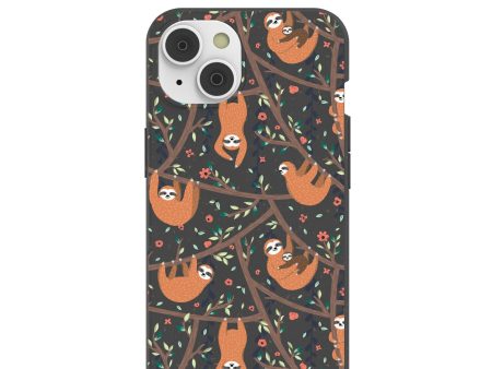 Black Jungle Sloths iPhone 14 Case with MagSafe Module Online