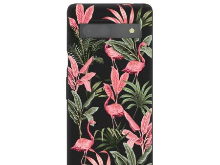 Black Flamingo Party Google Pixel 7a Case For Cheap