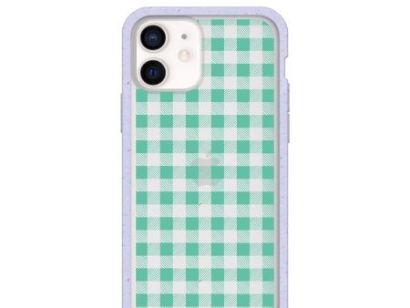 Clear Green Gingham iPhone 12  iPhone 12 Pro Case With Lavender Ridge Hot on Sale