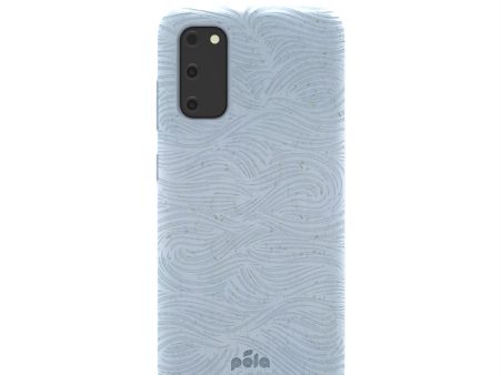 Powder Blue Ebb and Flow Samsung Galaxy S20 Case For Discount