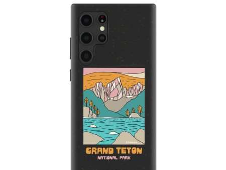 Black Grand Teton Samsung Galaxy S22 Ultra Case Online Sale