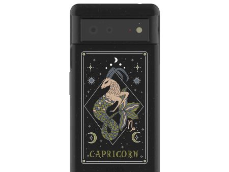 Black Capricorn Google Pixel 6 Case Cheap