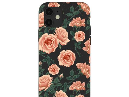 Black Vintage roses iPhone 12  iPhone 12 Pro Case For Sale