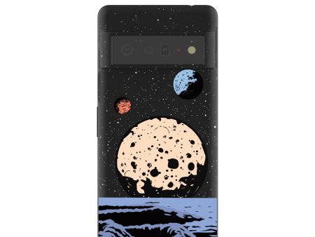 Black Retro Moon Google Pixel 6 Pro Case Online