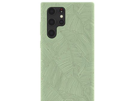 Sage Green Lushy Leaves Samsung Galaxy S22 Ultra Case For Cheap