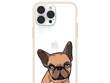 Clear Frenchie Portrait iPhone 13 Pro Max Case With London Fog Ridge Online Sale