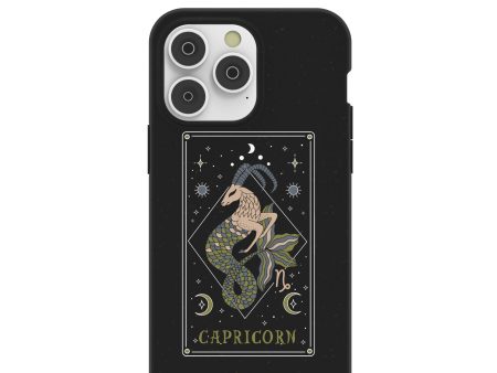 Black Capricorn iPhone 14 Pro Max Case with MagSafe Module Fashion