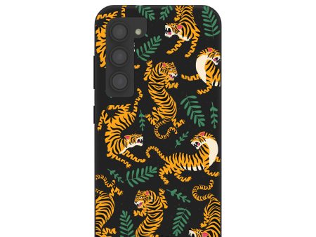 Black Playful Tigers Samsung Galaxy S23 Case For Sale