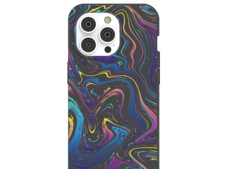 Black Galaxy Swirls iPhone 14 Pro Case with MagSafe Module For Discount