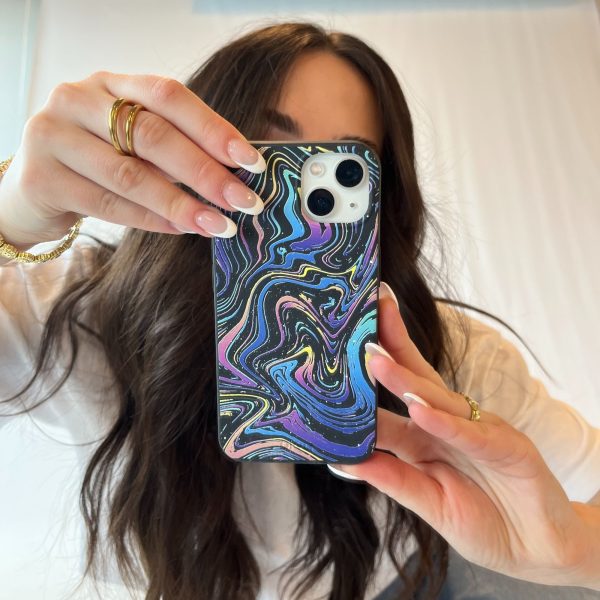 Black Galaxy Swirls Samsung Galaxy S22 Ultra Case Cheap