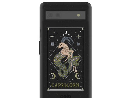 Black Capricorn Google Pixel 6a Case For Cheap