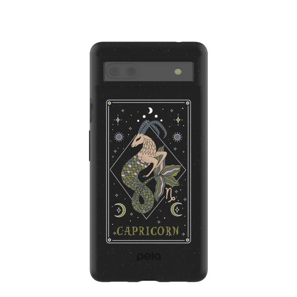 Black Capricorn Google Pixel 6a Case For Cheap