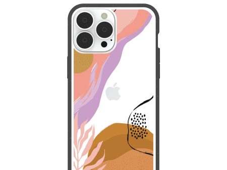 Clear Abstract Dunes iPhone 13 Pro Max Case With Black Ridge For Cheap