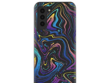 Black Galaxy Swirls Samsung Galaxy S21 Case Cheap