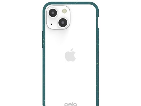 Clear iPhone 13 Mini Case with Green Ridge Fashion