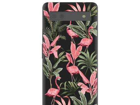 Black Flamingo Party Google Pixel 6a Case Hot on Sale