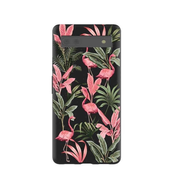 Black Flamingo Party Google Pixel 6a Case Hot on Sale